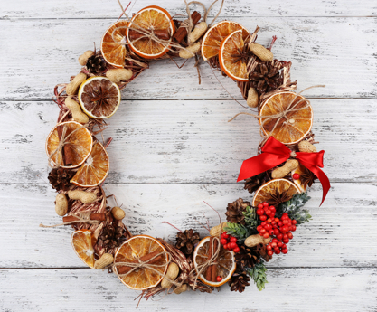 dried fruit wreath